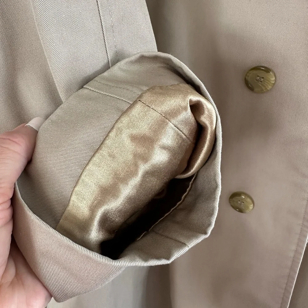 Original Burberry wool lined trench coat 44R - Picture 7 of 10